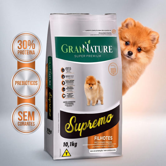 Ração Grannature Supremo Cães Filhotes Pequenas Raças 10,1 kg