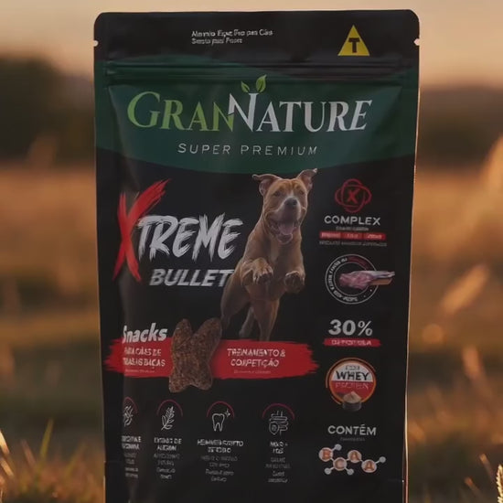 Vídeo Petisco Snack Xtreme Bullet para Cães
