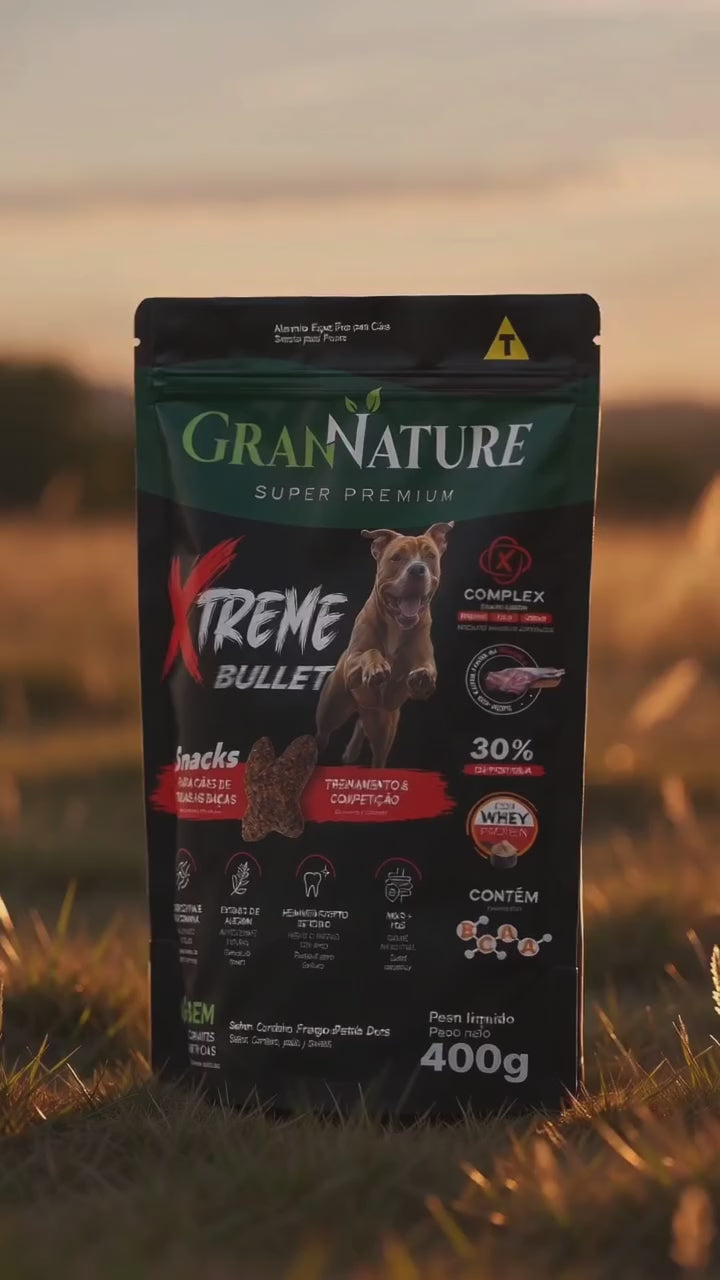 Vídeo Petisco Snack Xtreme Bullet para Cães
