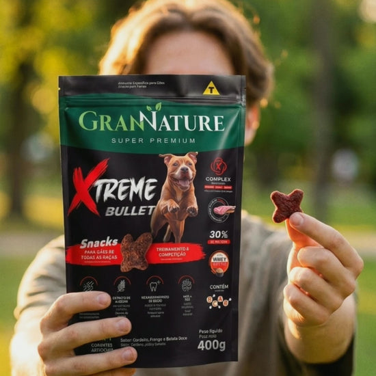 Vídeo Petisco Snack Xtreme Bullet para Cães
