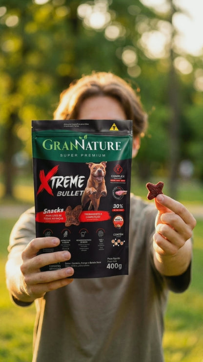 Vídeo Petisco Snack Xtreme Bullet para Cães