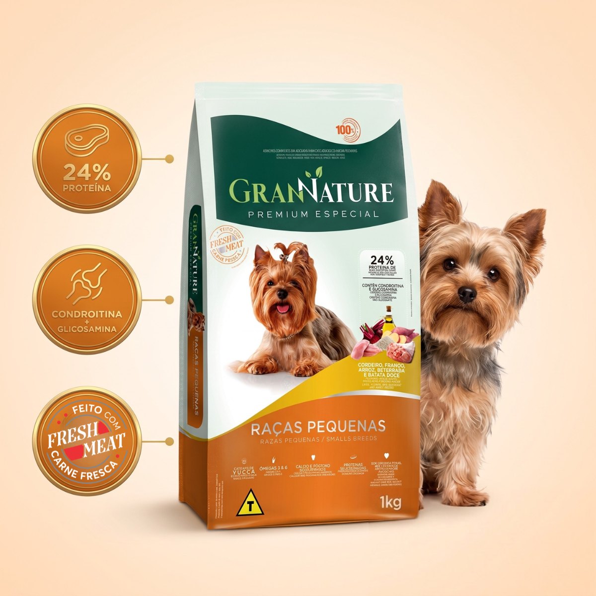 Ração Grannature Cães Pequenas Raças 1 kg