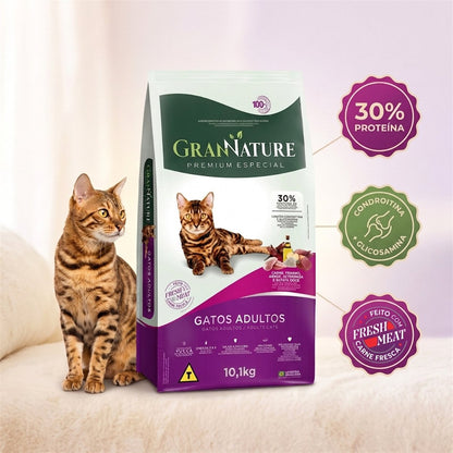 Ração Grannature Gatos Adultos 10,1 kg
