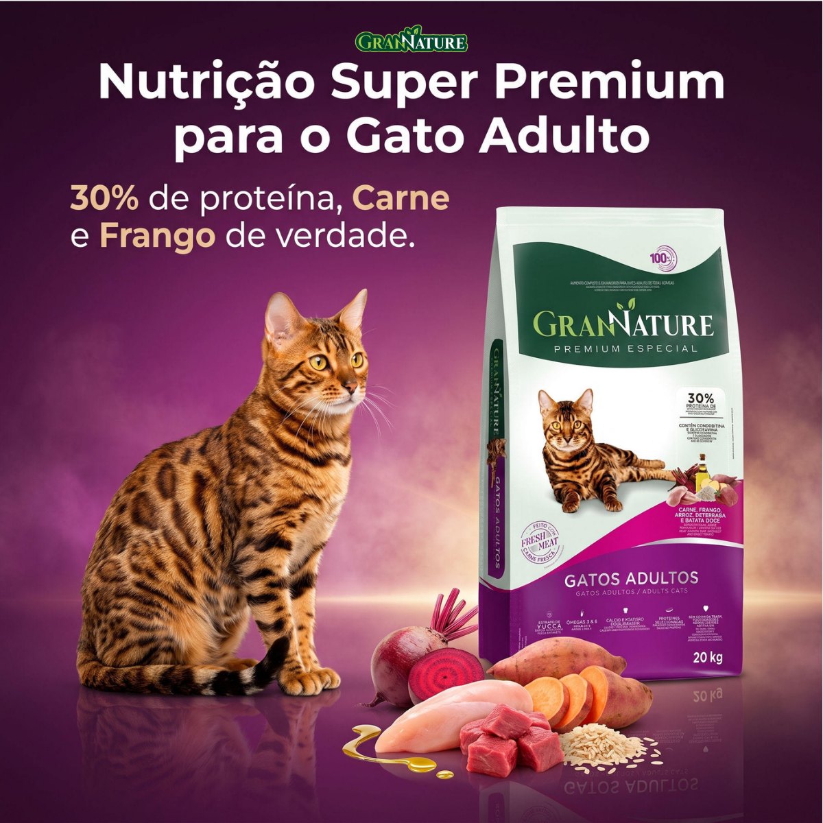 Ração Grannature Gatos Adultos