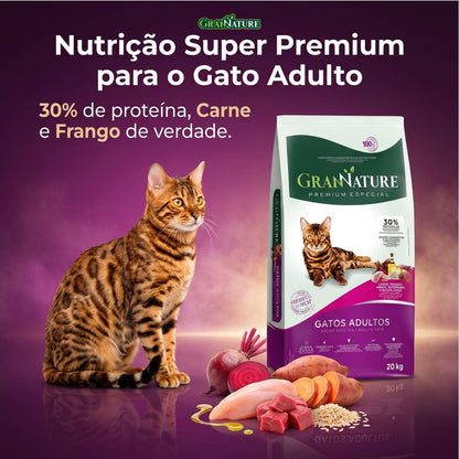 Ração Grannature Gatos Adultos