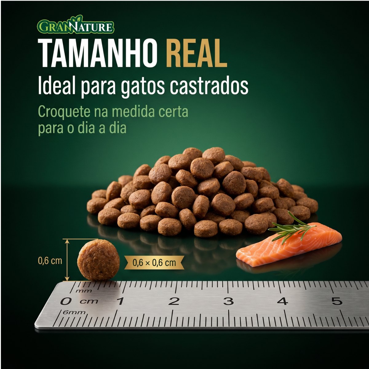 Ração Grannature Gatos Castrados Salmão