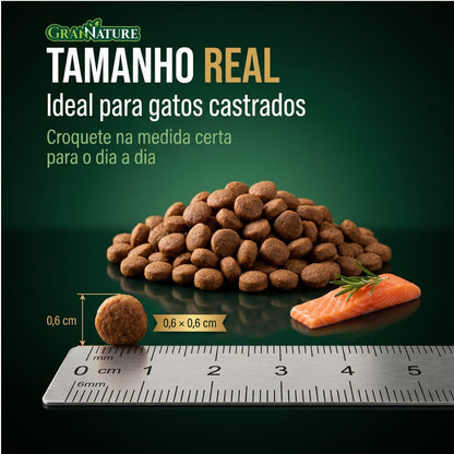 Ração Grannature Gatos Castrados Salmão