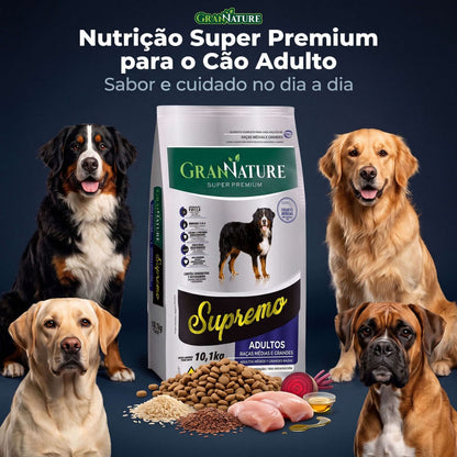 Ração Grannature Supremo Cães Adultos Raças Médias e Grandes