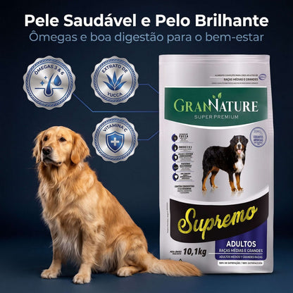 Ração Grannature Supremo Cães Adultos Raças Médias e Grandes