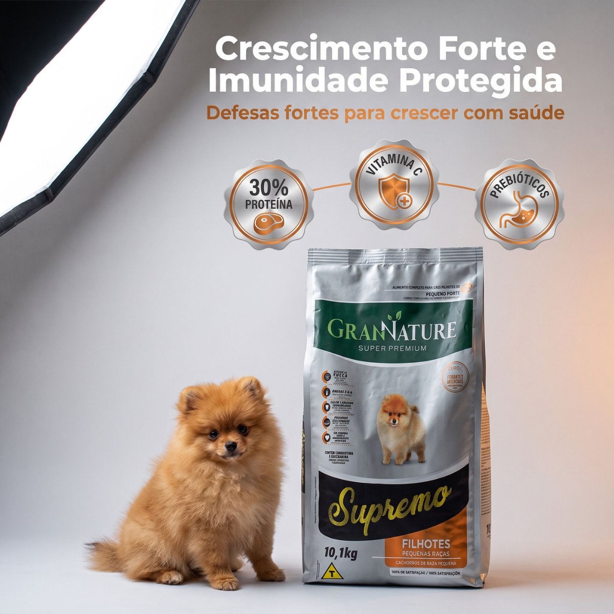 Ração Grannature Supremo Cães Filhotes Pequenas Raças