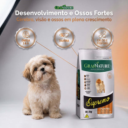 Ração Grannature Supremo Cães Filhotes Pequenas Raças