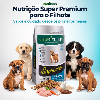 Ração Grannature Supremo Cães Filhotes Raças Médias e Grandes