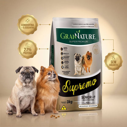 Ração Grannature Supremo Cães Sênior 7+ Pequenas Raças 3 kg
