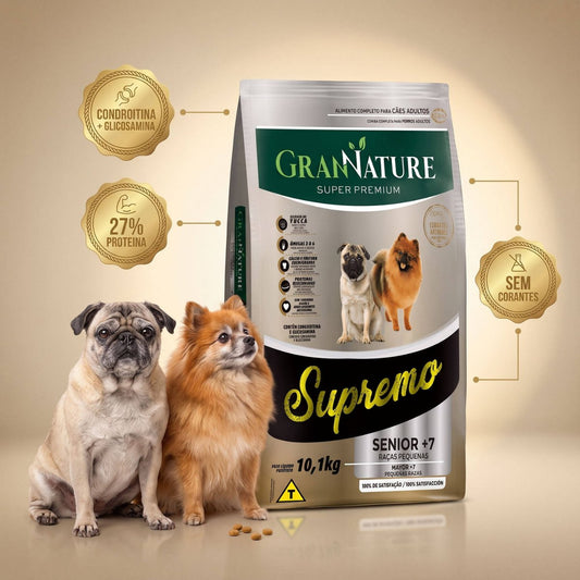 Ração Grannature Supremo Cães Sênior 7+ Pequenas Raças 10,1 kg