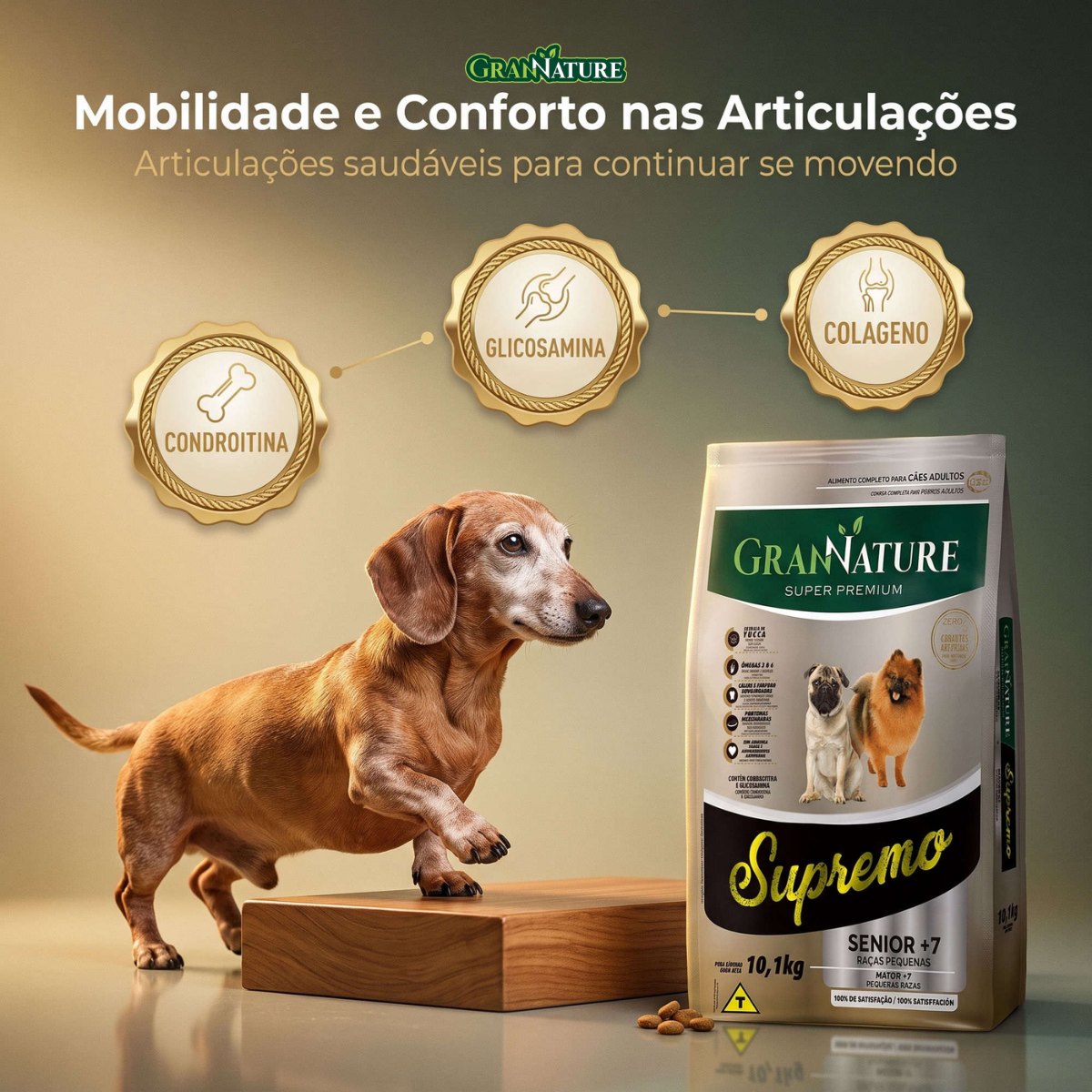Ração Grannature Supremo Cães Sênior 7+ Pequenas Raças