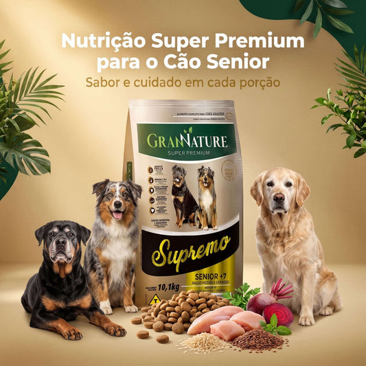 Ração Grannature Supremo Cães Sênior 7+ Raças Médias e Grandes