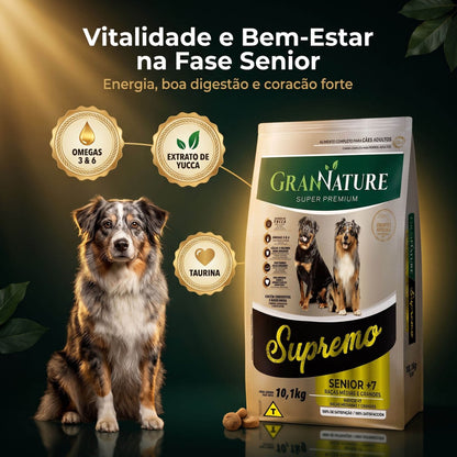 Ração Grannature Supremo Cães Sênior 7+ Raças Médias e Grandes