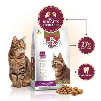 Ração SoftCat Select Gatos Adultos com Nuggets 10,1 kg